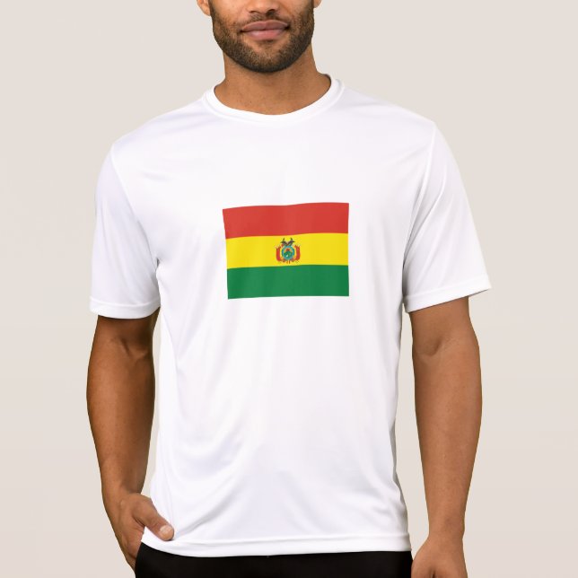 Patriotic Bolivia Flagga T Shirt (Framsida)