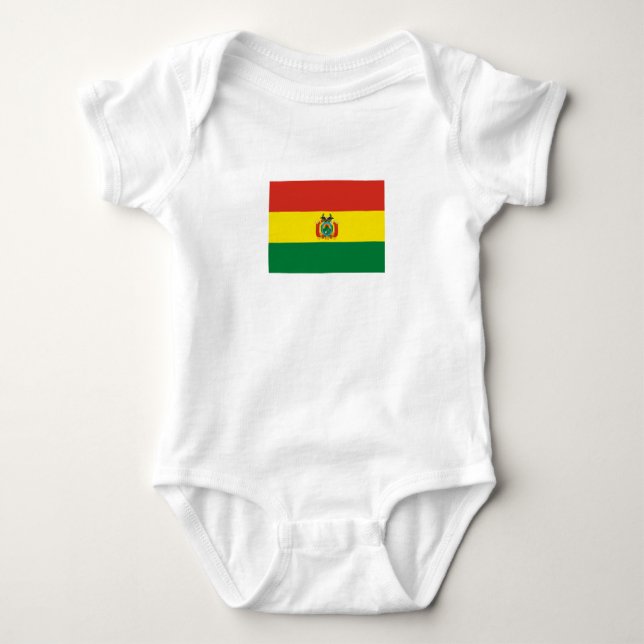 Patriotic Bolivia Flagga T Shirt (Framsida)