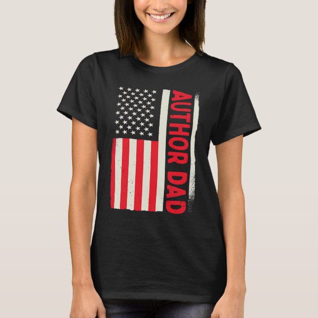 Patriotic Book Writer Writing Publisher Blogger Au T Shirt (Framsida)
