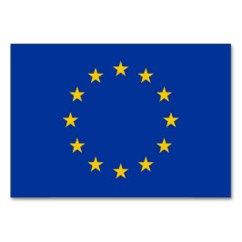 Patriotic bord-kort med EU-Flagga Bordsnummer