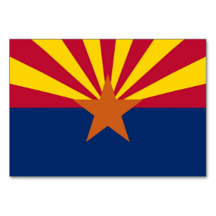Patriotic bord-kort med Flagga Arizona Bordsnummer