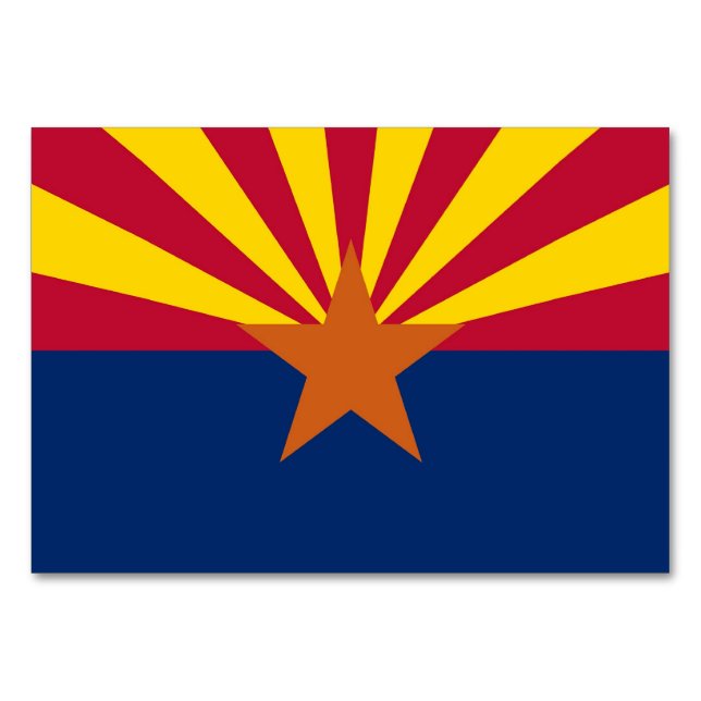 Patriotic bord-kort med Flagga Arizona Bordsnummer (Framsidan)