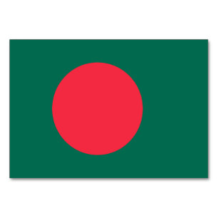 Patriotic bord-kort med Flagga av Bangladesh Bordsnummer