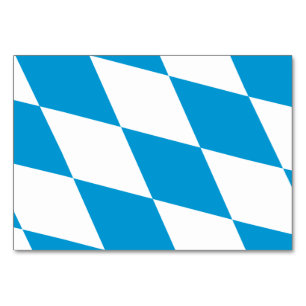 Patriotic bord-kort med Flagga av Bayern Bordsnummer