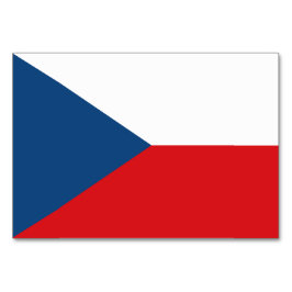 Patriotic bord-kort med Flagga av Czechia Bordsnummer