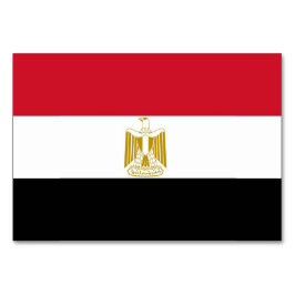 Patriotic bord-kort med Flagga av Egypten Bordsnummer