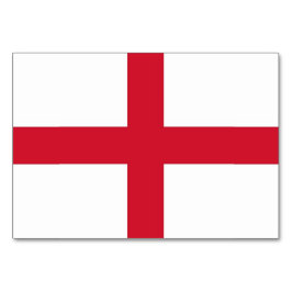 Patriotic bord-kort med Flagga av England Bordsnummer