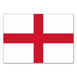 Patriotic bord-kort med Flagga av England Bordsnummer