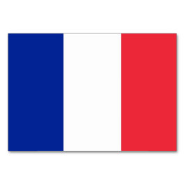 Patriotic bord-kort med Flagga av Frankrike Bordsnummer