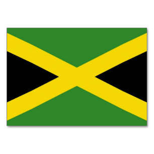 Patriotic bord-kort med Flagga av Jamaica Bordsnummer