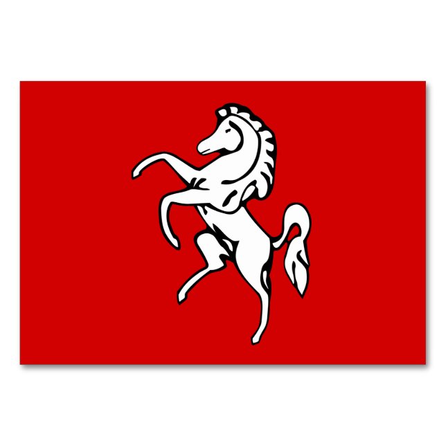 Patriotic bord-kort med Flagga av Kent, England Bordsnummer (Framsidan)