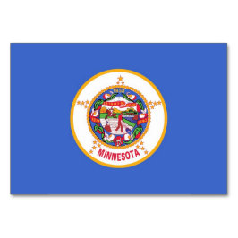 Patriotic bord-kort med Flagga av Minnesota Bordsnummer