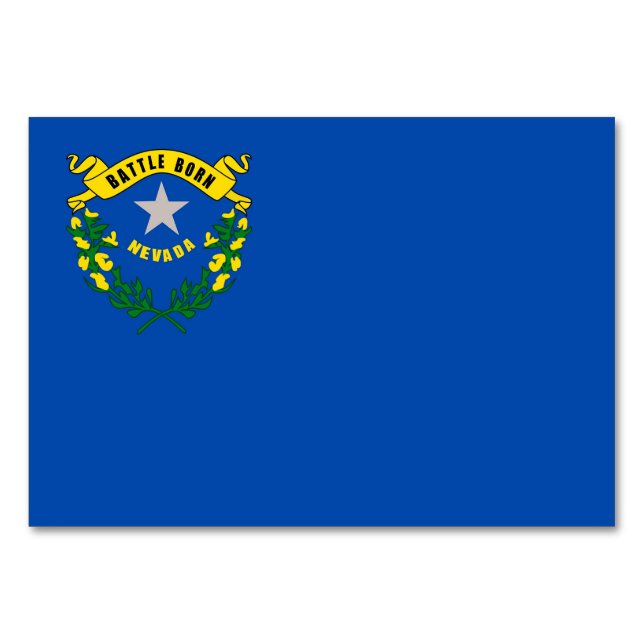 Patriotic bord-kort med Flagga av Nevada Bordsnummer (Baksidan)