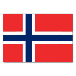 Patriotic bord-kort med Flagga av Norge Bordsnummer