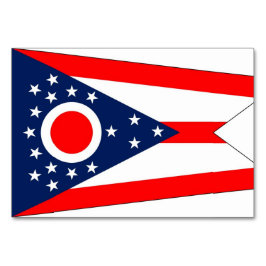 Patriotic bord-kort med Flagga av Ohio Bordsnummer