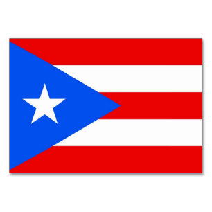 Patriotic bord-kort med Flagga av Puerto Rico Bordsnummer