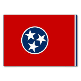 Patriotic bord-kort med Flagga av Tennessee Bordsnummer