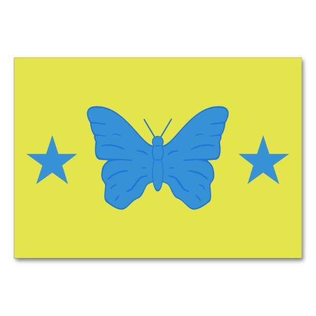 Patriotic bord-kort med Flagga Bady Bassit Bordsnummer (Framsidan)