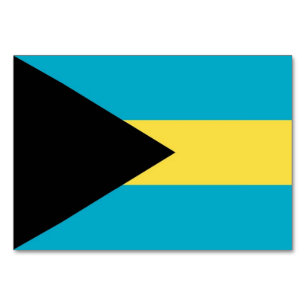 Patriotic bord-kort med Flagga Bahamas Bordsnummer