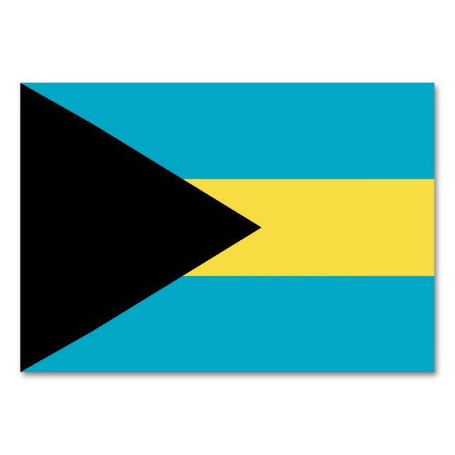 Patriotic bord-kort med Flagga Bahamas Bordsnummer (Baksidan)