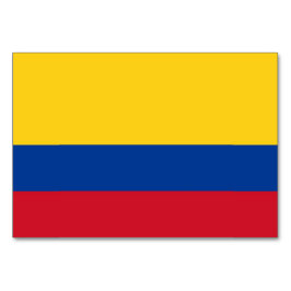 Patriotic bord-kort med Flagga Colombia Bordsnummer