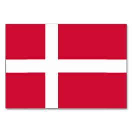 Patriotic bord-kort med Flagga från Danmark Bordsnummer