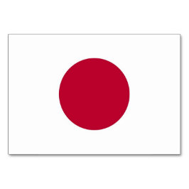 Patriotic bord-kort med Flagga från Japan Bordsnummer