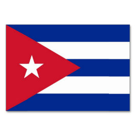 Patriotic bord-kort med Flagga från Kuba Bordsnummer