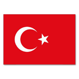 Patriotic bord-kort med Flagga från Turkiet Bordsnummer
