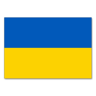 Patriotic bord-kort med Flagga från Ukraina Bordsnummer