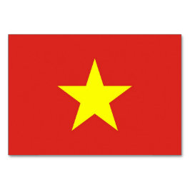 Patriotic bord-kort med Flagga från Vietnam Bordsnummer