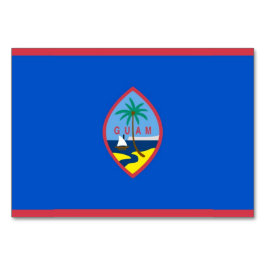 Patriotic bord-kort med Flagga Guam Bordsnummer