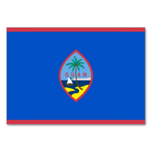 Patriotic bord-kort med Flagga Guam Bordsnummer