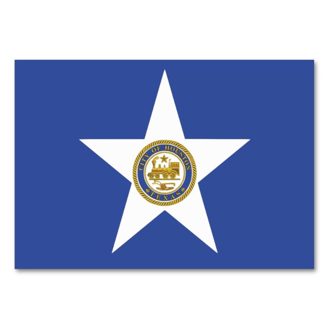 Patriotic bord kort med Flagga Houston (Framsidan)
