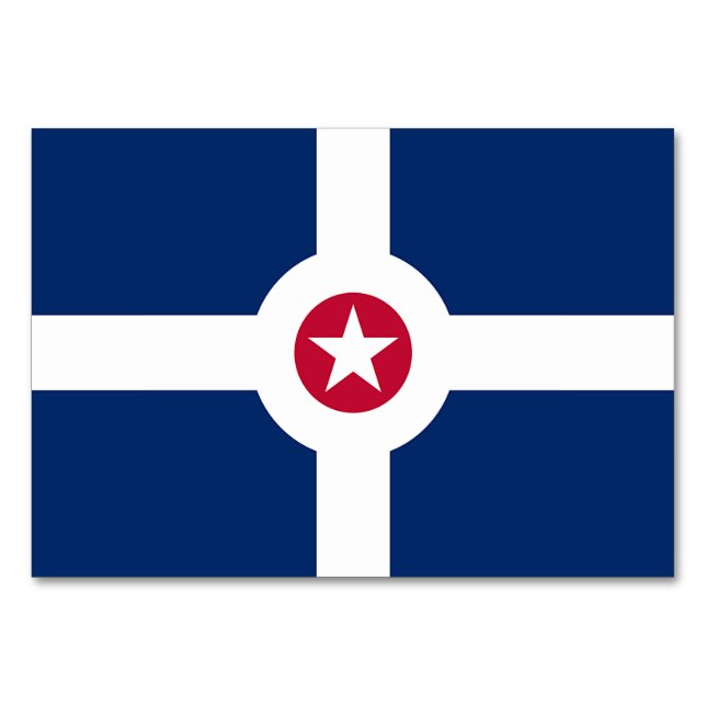 Patriotic bord-kort med Flagga Indianapolis Bordsnummer (Framsidan)