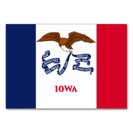 Patriotic bord-kort med Flagga Iowa Bordsnummer