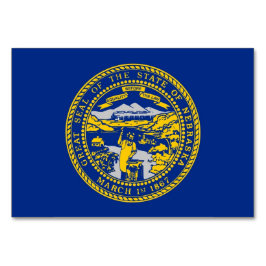 Patriotic bord-kort med Flagga Nebraska Bordsnummer