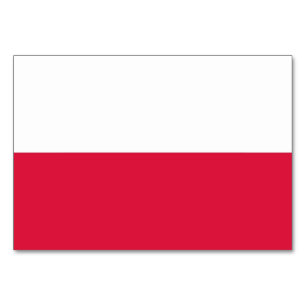 Patriotic bord-kort med Flagga Polen Bordsnummer