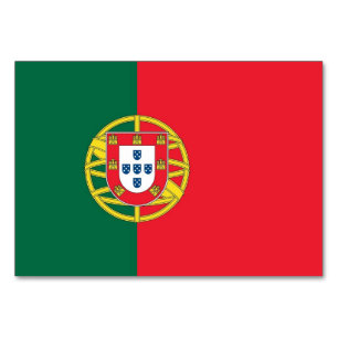 Patriotic bord kort med Flagga Portugal