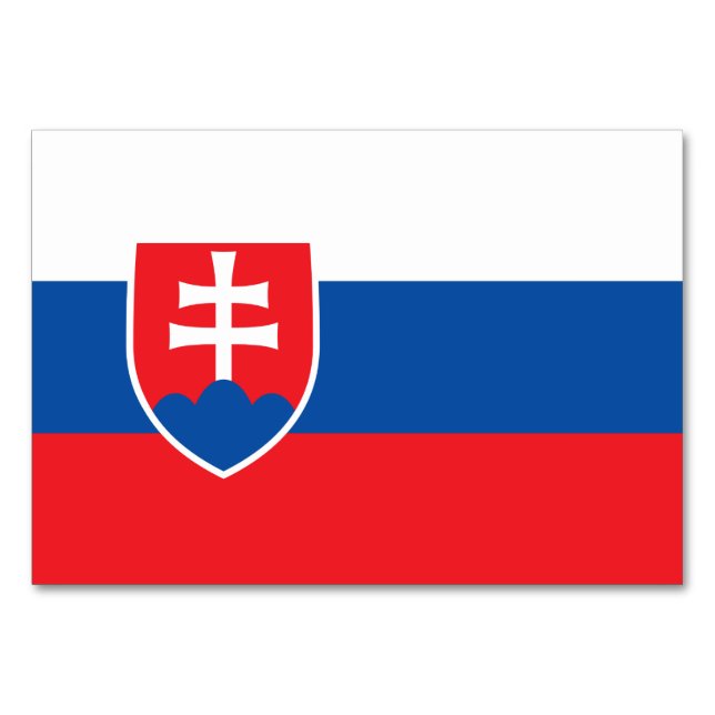 Patriotic bord kort med Flagga Slovakien (Baksidan)