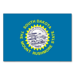 Patriotic bord-kort med Flagga South Dakota Bordsnummer