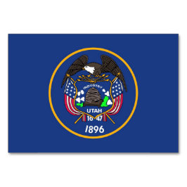 Patriotic bord-kort med Flagga Utah Bordsnummer