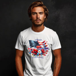 Patriotic Born in the USA Personalizable Family T Shirt