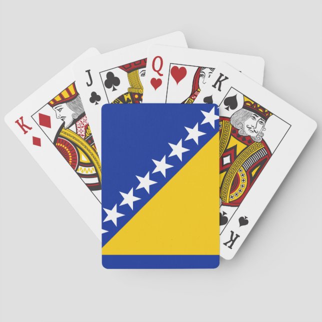 Patriotic Bosnien och Hercegovina Flagga Casinokort (Baksidan)