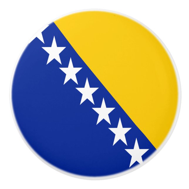 Patriotic Bosnien och Hercegovina Flagga Knopp (Framsidan)