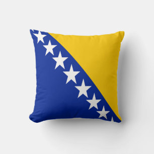 Patriotic Bosnien och Hercegovina Flagga Kudde