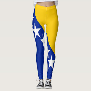 Patriotic Bosnien och Hercegovina Flagga Leggings