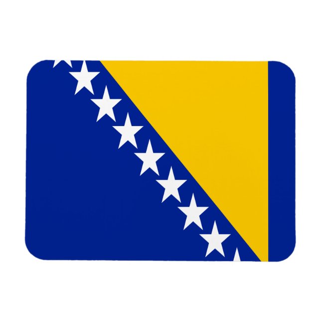 Patriotic Bosnien och Hercegovina Flagga Magnet (Horisontell)