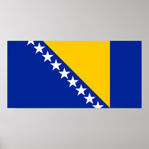 Patriotic Bosnien och Hercegovina Flagga Poster