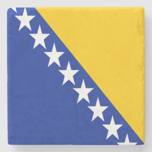 Patriotic Bosnien och Hercegovina Flagga Stenunderlägg